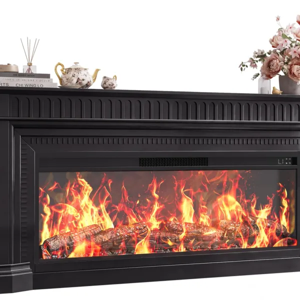 70'' Fireplace TV Stand with 48'' Electric Fireplace
