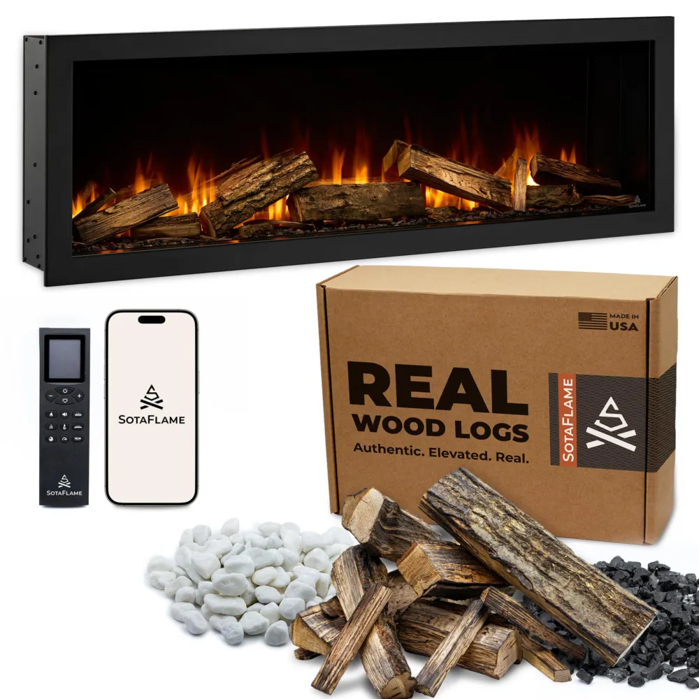 Nordeast 50" Linear Electric Fireplace Insert - Oak
