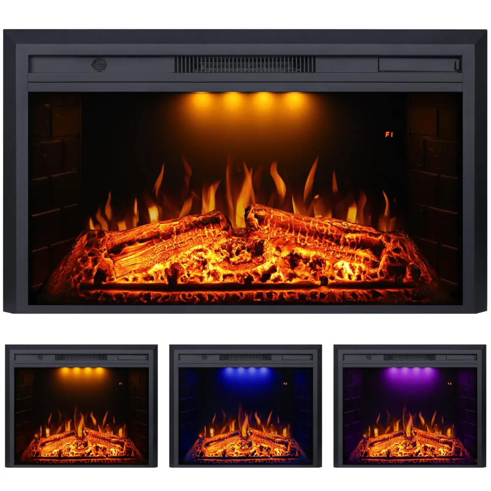 Valuxhome 36 Inches Fireplace Insert with Overheating Protection