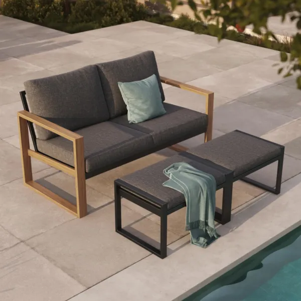 Duisburg 2-Seat  All Aluminum Outdoor Conversation Set